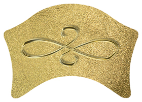 DABAN-601-GD-SH-GD Gold Scroll Shimmer Gold